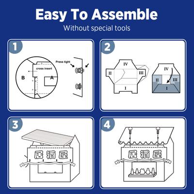 Show full view: Smile Paws Izakaya Cat Scratcher House, Grey slide 7 of 8