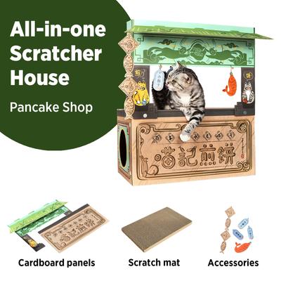 Show full view: Smile Paws Pancake Cat Scratcher House slide 2 of 8