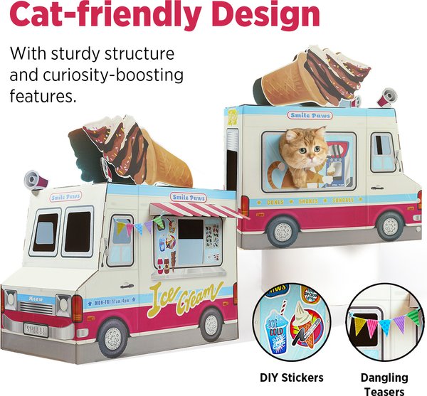 Show full view: Smile Paws Icecream Food Truck Cat Scratcher House slide 5 of 8