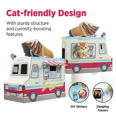 Show full view: Smile Paws Icecream Food Truck Cat Scratcher House slide 5 of 8