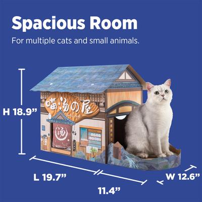 Show full view: Smile Paws Onsen Hotel Cat Scratcher House slide 4 of 9