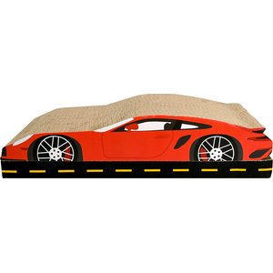 Kensie Car 2-piece Cat Scratcher Set with Catnip, Red