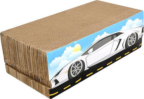 Show full view: Kensie Car 3-piece Cat Scratcher Set with Catnip, White slide 2 of 7