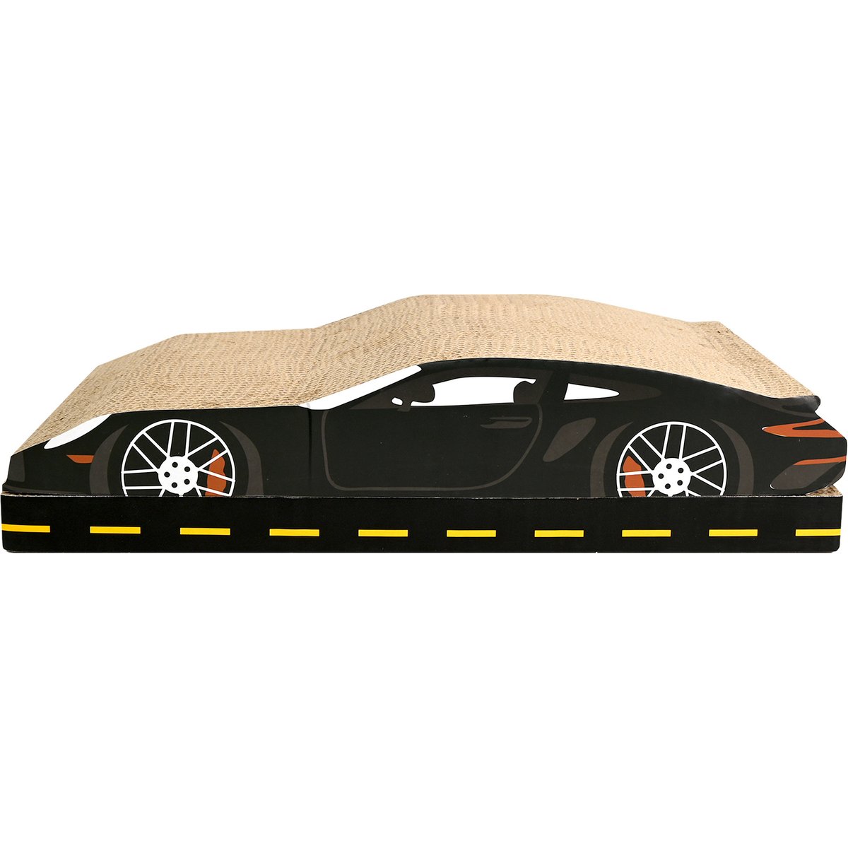 Kensie Car 2-piece Cat Scratcher Set with Catnip, Black