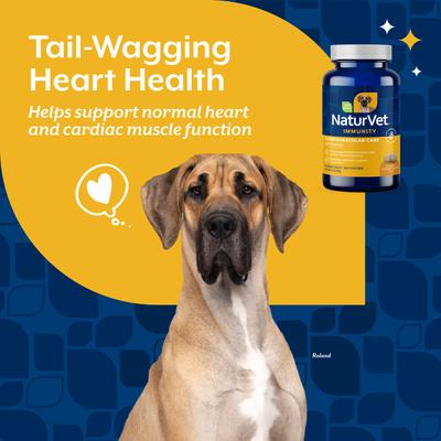 Show full view: NaturVet Cardiovascular Care Immunity Hickory Smoked Bacon Flavored Chewable Tablet Supplement for Dogs, 60 count slide 3 of 7