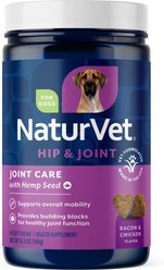 NaturVet Hemp Quiet Moments Plus Hemp Seed Dog Soft Chews, 180 count + NaturVet Hemp Joint Health Plus Hemp Seed Soft Chews Dog Supplement, 60 count slide 2 of 9