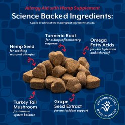 NaturVet Allergy Aid with Hemp Seed Allergy Bacon & Chicken Flavored Supplement for Dogs, 120 count slide 2 of 7