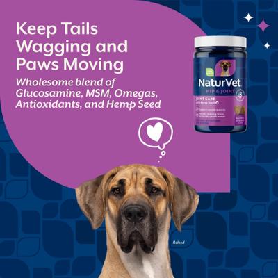 Show full view: NaturVet Hemp Aches & Discomfort Plus Hemp Seed Dog Soft Chews, 60 count + NaturVet Hemp Joint Health Plus Hemp Seed Soft Chews Dog Supplement, 60 count slide 7 of 10