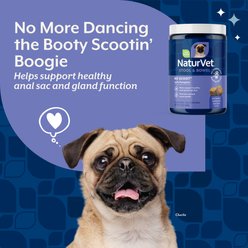 NaturVet No Scoot Stool & Bowel Hickory Smoked Bacon Flavored Soft Chew Supplement for Dogs, 120 count slide 2 of 7