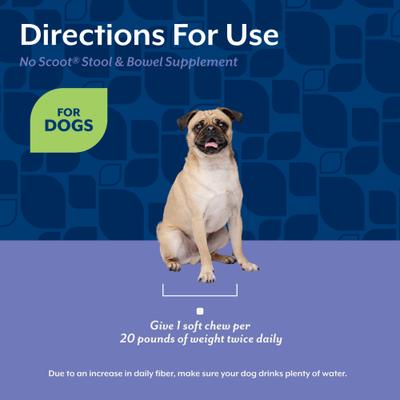 Show full view: NaturVet No Scoot Stool & Bowel Hickory Smoked Bacon Flavored Soft Chew Supplement for Dogs, 120 count slide 7 of 11