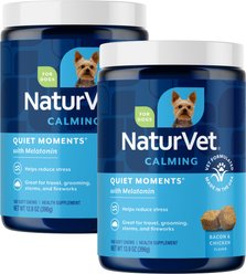 NaturVet Quiet Moments Calming Bacon & Chicken Flavored Soft Chew Supplement, 360 count