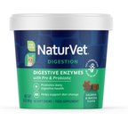 NaturVet Digestive Enzymes Salmon & Bacon Flavored Soft Chew Supplement for Cats, 60 count