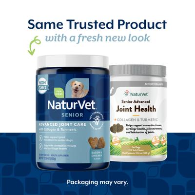 Show full view: NaturVet Advanced Joint Care Senior Bacon & Chicken Flavored Soft Chew Supplement for Dogs, 120 count slide 3 of 9