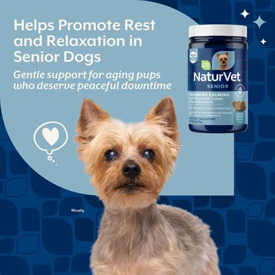Show full view: NaturVet Advanced Calming Senior Hickory Smoked Bacon Flavored Soft Chew Supplement for Dogs, 60 count slide 3 of 8