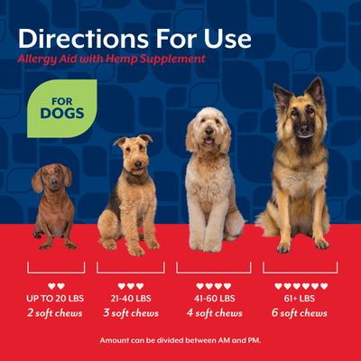 Show full view: NaturVet Allergy Aid with Hemp Bacon & Chicken Flavored Soft Chew Supplement for Dogs, 120 count slide 6 of 9