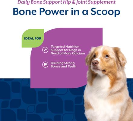 Show full view: NaturVet Daily Bone Support Hip & Joint Powder Supplement for Dogs, 1-lb jar slide 4 of 8