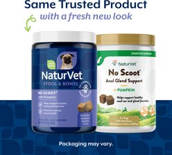 NaturVet No Scoot Stool & Bowel Hickory Smoked Bacon Flavored Soft Chew Supplement for Dogs, 120 count slide 2 of 8