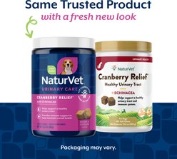 NaturVet Cranberry Relief Urinary Care Bacon & Chicken Flavored Soft Chew Supplement for Dogs, 120 count slide 2 of 8