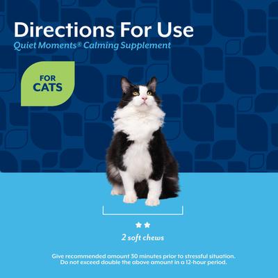 Show full view: NaturVet Quiet Moments Calming Salmon & Bacon Flavored Soft Chew Supplement for Cats, 60 count slide 6 of 9