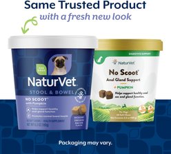 NaturVet No Scoot Stool & Bowel Hickory Smoked Bacon Flavored Soft Chew Supplement for Dogs, 60 count slide 2 of 8
