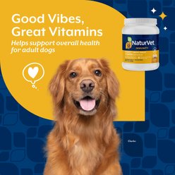 NaturVet VitaPet Adult Daily Vitamins Immunity Hickory Smoked Flavored Tablet Supplement for Dogs, 365 count slide 2 of 7