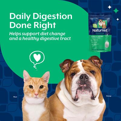 Show full view: NaturVet Digestive Enzymes Powder Supplement for Dogs & Cats, 10-oz bag slide 3 of 9