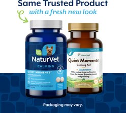 NaturVet Quiet Moments Calming Peanut Butter Flavored Tablet Supplement for Dogs, 30 count slide 2 of 7
