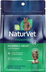 NaturVet Hairball Help! Scoopable Tiny Bites Salmon Flavored Supplement for Cats, 5.5-oz bag