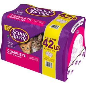 Scoop Away Complete Performance Fresh Scented Clumping Clay Cat Litter, 10.5-lb bag, pack of 4