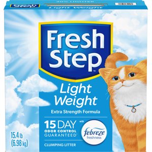 Fresh Step Lightweight Extreme Febreze Scented Clumping Clay Cat Litter, 15.4-lb box