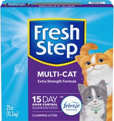 Fresh Step Multi-Cat Extra Strength Scented Clumping Cat Litter, 25-lb slide 2 of 9