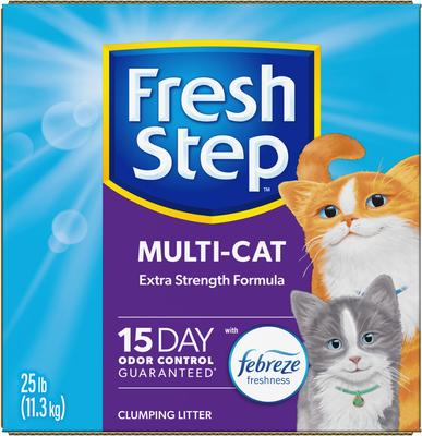 Show full view: Fresh Step Multi-Cat Extra Strength Scented Clumping Cat Litter, 25-lb slide 9 of 13