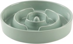 Havniva Ceramic Anti-Gulping Slow Feeder Dog Bowl, Light Green, 8.2-in