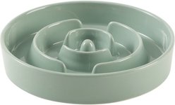 Havniva Ceramic Anti-Gulping Slow Feeder Dog Bowl, Light Green, 7.3-in slide 1 of 7