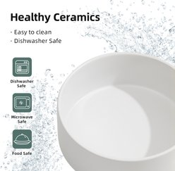 Havniva Ceramic Non-slip Dog Bowl, White, 7.3-in slide 2 of 6