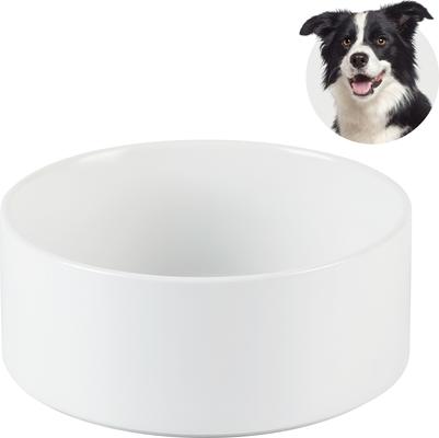 Show full view: Havniva Ceramic Non-slip Dog Bowl, White, 7.3-in slide 2 of 6