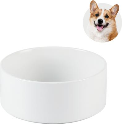 Show full view: Havniva Ceramic Non-Slip Dog Bowl, White, 6-in slide 2 of 6