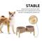 Show in main carousel: Havniva Ceramic 6-in Raised Dog Double Bowl with Stand, Brown Coffee slide 6 of 8