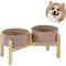 Show in main carousel: Havniva Ceramic 6-in Raised Dog Double Bowl with Stand, Brown Coffee slide 2 of 8