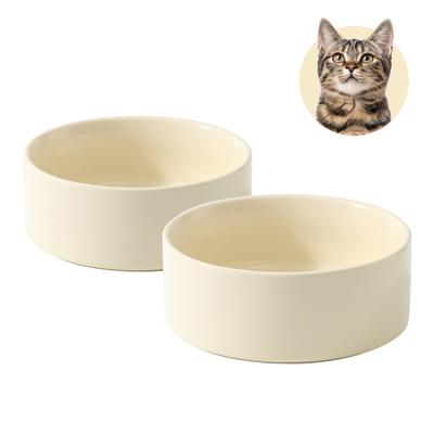 Show full view: Havniva Ceramic Anti-Slip Cat Bowl, 5.1-in, 2 count, Beige slide 6 of 7