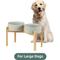 Show in main carousel: Havniva Ceramic Raised Dog Double Bowl Set with Stand, Grey, 8.2-in slide 3 of 7