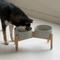 Show in main carousel: Havniva Ceramic Raised Dog Double Bowl Set with Stand, Grey, 7.3-in slide 7 of 8