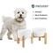 Show in main carousel: Havniva Ceramic Raised Dog Double Bowl Set with Stand, White, 6-in slide 4 of 7