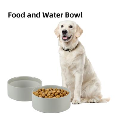 Show full view: Havniva Ceramic Non-slip Dog Bowl, Grey, 8.2-in slide 4 of 6