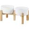 Show in main carousel: Havniva Ceramic Raised Dog Double Bowl Set with Stand, White, 6-in slide 1 of 7