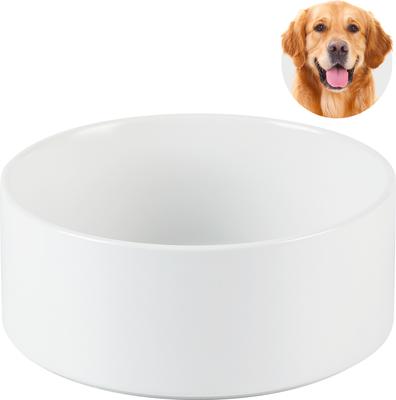 Show full view: Havniva Ceramic Non-slip Dog Bowl, White, 8.2-in slide 2 of 6