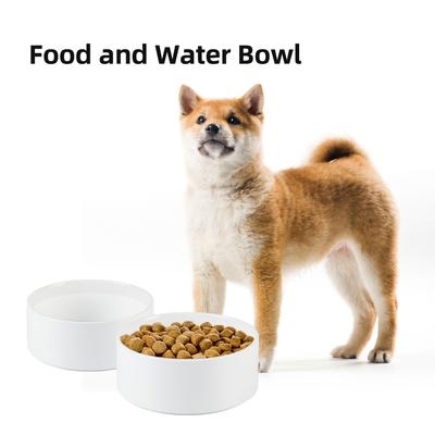 Show full view: Havniva Ceramic Non-slip Dog Bowl, White, 7.3-in slide 4 of 6