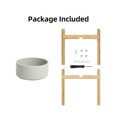 Show full view: Havniva Ceramic Elevated Dog Bowl Set, 8.2-in, Grey slide 8 of 8