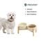 Show in main carousel: Havniva Ceramic 6-in Raised Dog Double Bowl with Stand, Beige slide 5 of 8