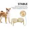 Show in main carousel: Havniva Ceramic 6-in Raised Dog Double Bowl with Stand, Beige slide 6 of 8